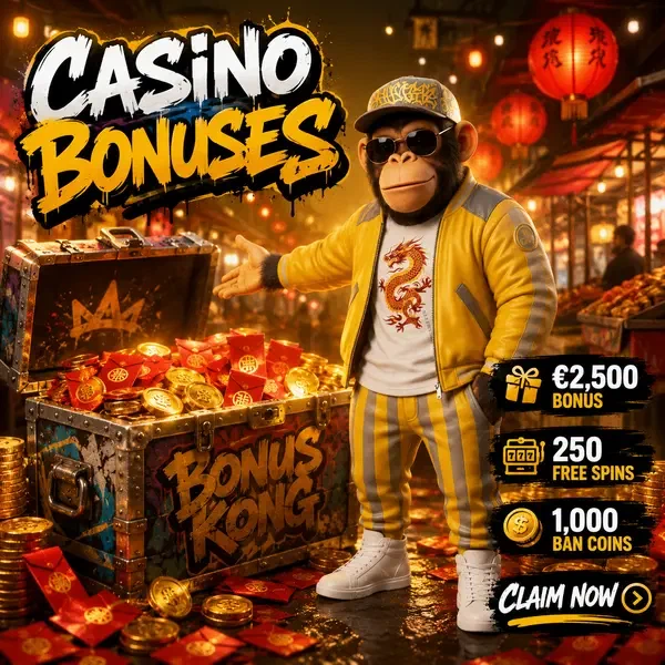 Bonus Kong onthult schatkist gevuld met welkomstbonus coins bij levendige casinomarkt