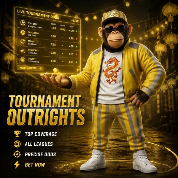 Bonus Kong toont sportweddenschappen odds bij Seizoenslange Markten en Toernooi Outrights portaal