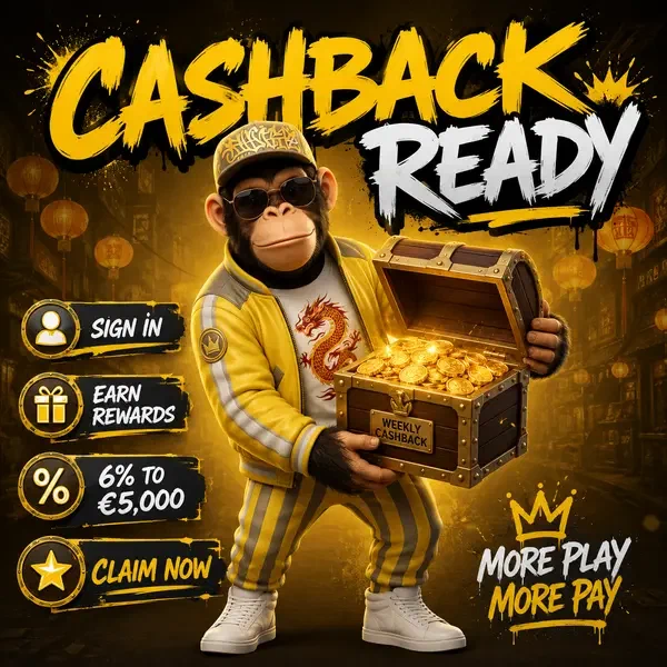 Wekelijkse Cashback Klaar om te Claimen verwelkomt spelers terwijl ze inloggen om schatbeloningen te ontdekken